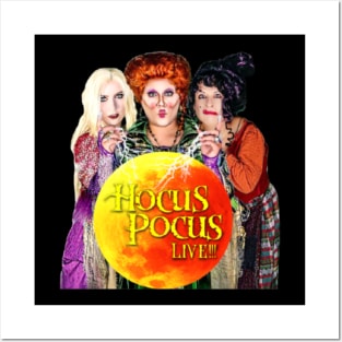 Hocus Pocus Live Moon Tshirt Posters and Art